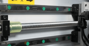 Press brake large-lead ballscrew with dual linear guides