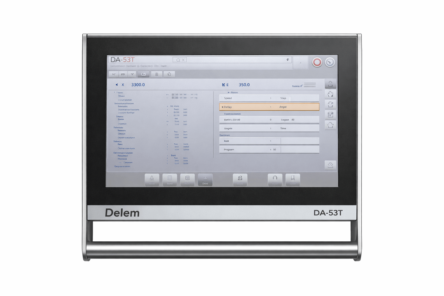DELEM DA58TX CNC controller on EPB Direct Drive